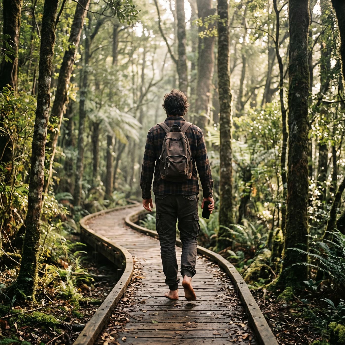 Lối đi gỗ xuyên rừng